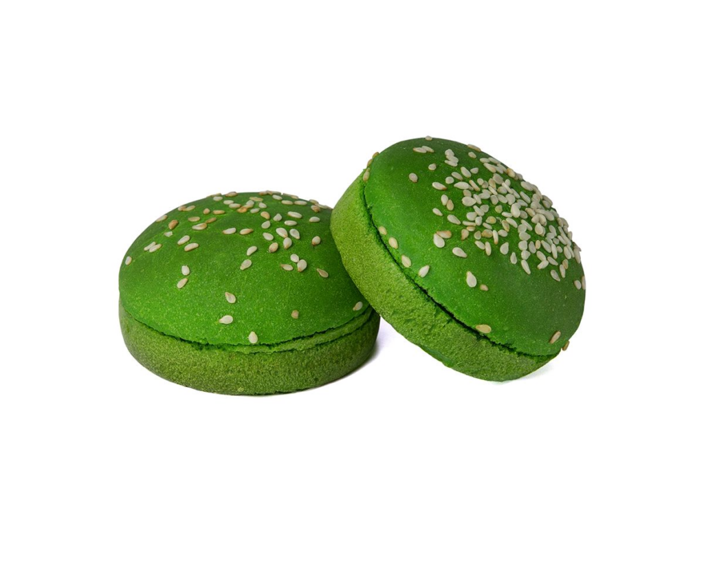 Зеленая мини булочка для бургера